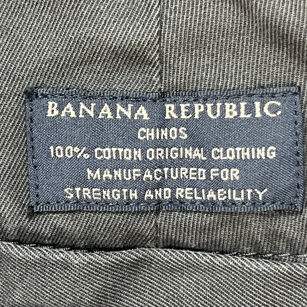 Banana Republic Gavin Pants Men 36x34 Brown Straight Leg Flat Front Chinos Twill